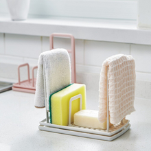 Load image into Gallery viewer, Kitchen Dishcloth Holder For Towel Rag Hanger Sink Sponge Holder Rack Shelf For Kitchen Bathroom