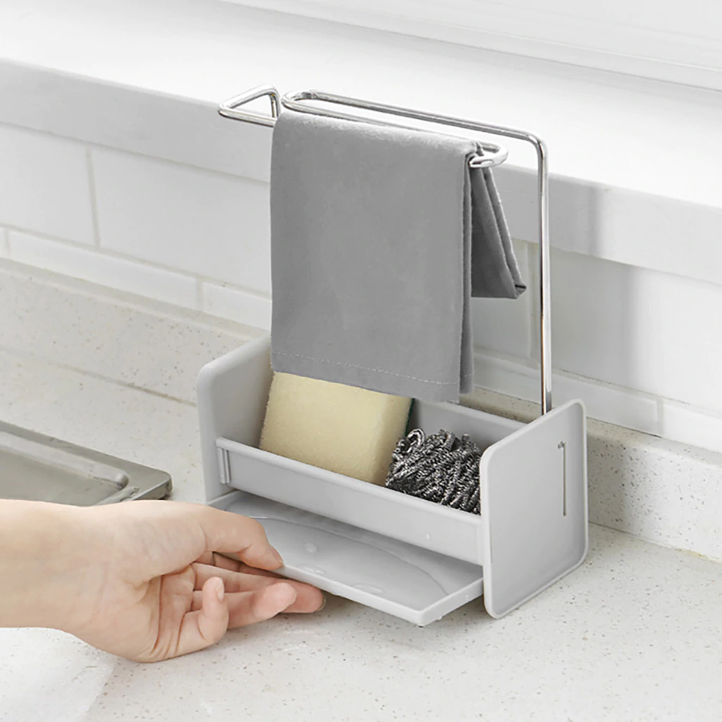 Kitchen Desktop Rag Rack Dish Multi-Function Cloth Drain Racks