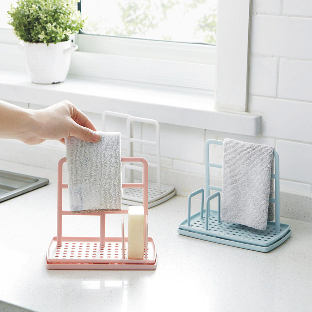 Kitchen Dishcloth Holder For Towel Rag Hanger Sink Sponge Holder Rack –  TGreenShop