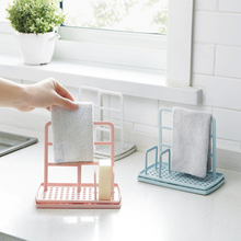 Load image into Gallery viewer, Kitchen Dishcloth Holder For Towel Rag Hanger Sink Sponge Holder Rack Shelf For Kitchen Bathroom
