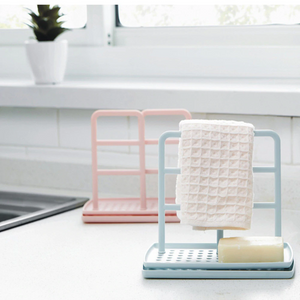 Kitchen Dishcloth Holder For Towel Rag Hanger Sink Sponge Holder Rack Shelf For Kitchen Bathroom