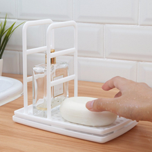 Load image into Gallery viewer, Kitchen Desktop Rag Rack Dish Cloth Drain Free Punching Sponge Soap Shelf
