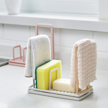 Load image into Gallery viewer, Kitchen Dishcloth Holder For Towel Rag Hanger Sink Sponge Holder Rack Shelf For Kitchen Bathroom
