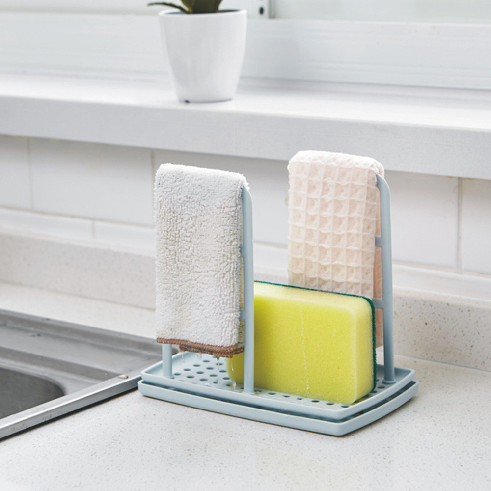 Kitchen Rack Sink Sponge Dish Cloth Hanger Storage Towel Rag